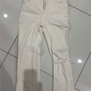 Abercrombie & Fitch Cream High-Rise Jeans